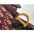 Marsupio Dior Saddle Tela bordeaux obliqua