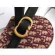 Marsupio Dior Saddle Tela bordeaux obliqua