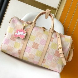 Borsa Louis Vuitton Keepall Bandouliere 45 Damierlicious N40713 Replica qualità specchio Replica Perfette Borsa Louis Vuitton Keepall Bandouliere 45 Damierlicious N40713 imitazioni