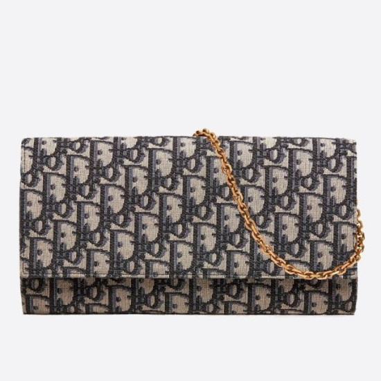 Pochette Dior Su Catena Obliqua Tela Blu Pochette Dior Su Catena Obliqua Tela Blu