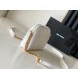 Pouch YSL Saint Laurent Gaby con cerniera bianco trapuntato
