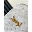 Pouch YSL Saint Laurent Gaby con cerniera bianco trapuntato