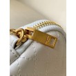 Pouch YSL Saint Laurent Gaby con cerniera bianco trapuntato