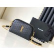 Pouch YSL Saint Laurent Gaby con cerniera trapuntato nero