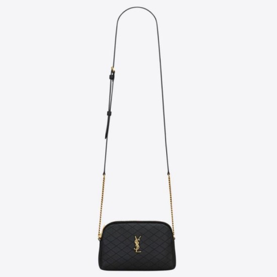 Pouch YSL Saint Laurent Gaby con cerniera trapuntato nero