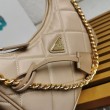 Prada Riedizione 1995 Mini Borsa Chaine Re-Nylon Beige