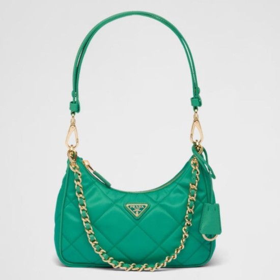 Prada Riedizione 1995 Mini Borsa Chaine Re-Nylon Verde