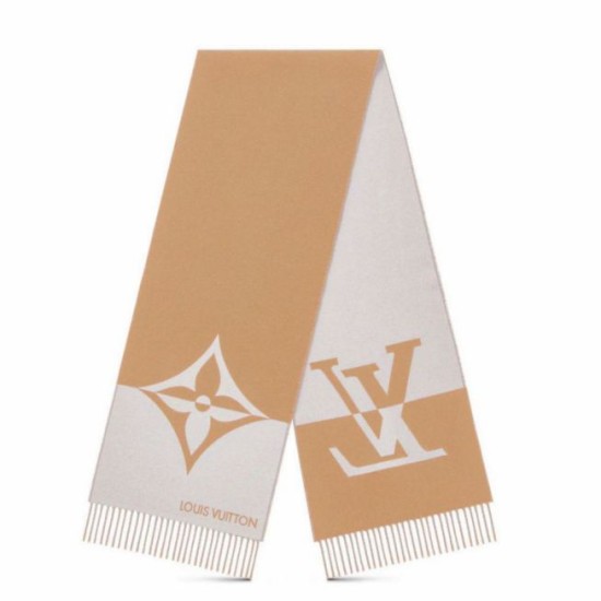 Sciarpa doppia grafica LV M79098 Beige