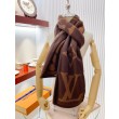 Sciarpa in cashmere con coperta LV Sweet Dreams LV M77379 Marrone