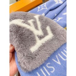 Sciarpe LV Cold Reykjavik Cashmere LV M76342 Blu