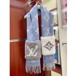 Sciarpe LV Cold Reykjavik Cashmere LV M76342 Blu