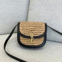 Borse Replica piccola YSL Saint Laurent Kaia in rafia qualità specchio Replica Perfette Borse piccola YSL Saint Laurent Kaia in rafia imitazioni