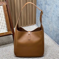 Replica Perfette Borse YSL Saint Laurent Le 5 A 7 Supple Small Hobo Marrone imitazioni