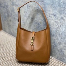 Replica Perfette Borse YSL Saint Laurent Le 5 A 7 Supple Small Hobo Marrone imitazioni