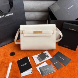 Replica Perfetta YSL Saint Laurent Manhattan Baguette Bianca qualità specchio Replica Perfette Perfetta YSL Saint Laurent Manhattan Baguette Bianca imitazioni