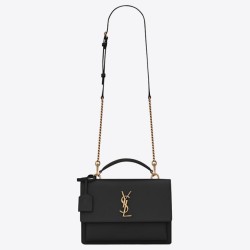Replica Perfette Borsa YSL Saint Laurent nuova media Sunset Nero imitazioni