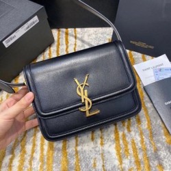 Imitazioni borse griffate piccola YSL Saint Laurent Solferino Pelle di vitello nera Replica qualità specchio Replica Perfette Imitazioni borse griffate piccola YSL Saint Laurent Solferino Pelle di vitello nera imitazioni