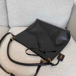 Borsa YSL Saint Laurent Tag Hobo Pelle di vitello nera Replica qualità specchio Replica Perfette Borsa YSL Saint Laurent Tag Hobo Pelle di vitello nera imitazioni