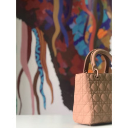 Borsa Christian Dior Lady Dior Ultra-Matte Borse Albicocca