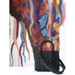 Borse Replica Christian Dior Lady Dior Ultra-Matte Nero imitazioni perfette