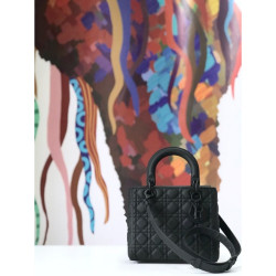 Borse Replica Christian Dior Lady Dior Ultra-Matte Nero
