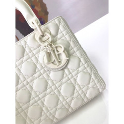 Borsa Christian Dior Lady Dior Ultra-Matte White