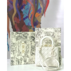 Borsa Christian Dior Lady Dior Ultra-Matte White