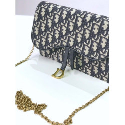 Christian Dior Oblique Saddle Woc Chain Bag M5620 Nero