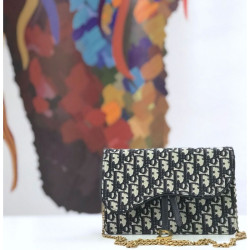 Christian Dior Oblique Saddle Woc Chain Bag M5620 Nero