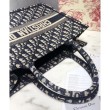 Imitazione Borsa Replica 1:1 tote piccola Christian Dior blu scuro