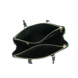 Riproduzione Fedele Prada Top Maniglie 1BA786 Nero imitazioni Replica Alta Qualità Prada Top Maniglie 1BA786 Nero