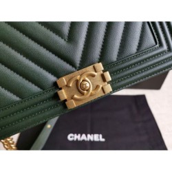 Riproduzione Fedele Boy Classica Chevron Flap Borse A67086 Verde imitazioni Replica Alta Qualità Boy Classica Chevron Flap Borse A67086 Verde