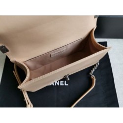 Riproduzione Fedele Boy Classic Flap Borse A67086 Albicocca Pelle di Agnello imitazioni Replica Alta Qualità Boy Classic Flap Borse A67086 Albicocca Pelle di Agnello