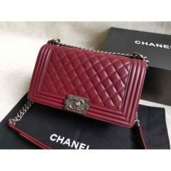 Replica Alta Qualità Boy Classic Flap Borse A67086 Burgundy Pelle di Agnello