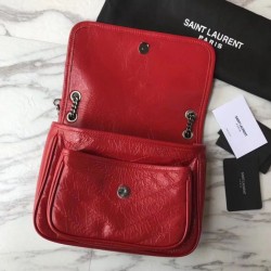 Riproduzione Fedele YSL Saint Laurent Medium Niki Chain Borse Rossa imitazioni Replica Alta Qualità YSL Saint Laurent Medium Niki Chain Borse Rossa