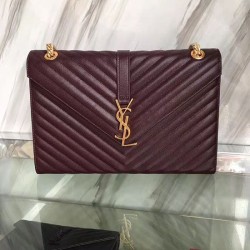 Borsa Spalla Saint Laurent Monogram  Graduata Spalla Borsa Borgogna Y230310