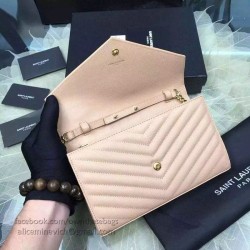 Portafoglio Saint Laurent in grano di albicocca De Poudre Textured Matelasse Leather 377828 Portafoglio Saint Laurent in grano di albicocca De Poudre Textured Matelasse Leather 377828