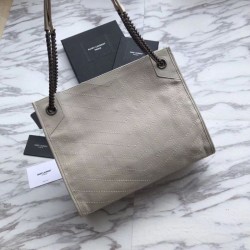 Shopping bag YSL Saint Lauren Niki Medium in pelle vintage increspata beige Dupe Perfetta Cloni Firmate Shopping bag YSL Saint Lauren Niki Medium in pelle vintage increspata beige imitazioni