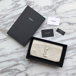 Imitazione Portafoglio grande YSL Saint Laurent Niki in pelle vintage increspata bianco Dupe Perfetta Cloni Firmate Imitazione Portafoglio grande YSL Saint Laurent Niki in pelle vintage increspata bianco imitazioni