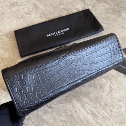 Borse YSL Saint Lauren Shopping Niki Medium nera in coccodrillo Dupe Perfetta Cloni Firmate Borse YSL Saint Lauren Shopping Niki Medium nera in coccodrillo imitazioni