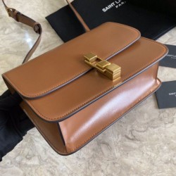Cloni Firmate Borsa Monogram Satchel Yatch Saint Laurent Carre Marrone imitazioni