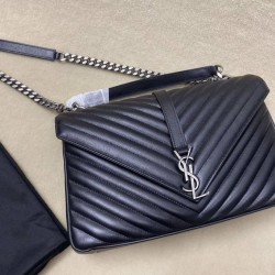 Sito Replica Saint Laurent grandi borse Monogram universitari in nero di capra Imitazioni Replica perfette Saint Laurent grandi borse Monogram universitari in nero di capra