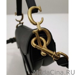 Mini borsa da sella Christian Dior con cinturino nero Mini borsa da sella Christian Dior con cinturino nero