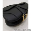 Mini borsa da sella Christian Dior con cinturino nero