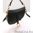 Mini borsa da sella Christian Dior con cinturino nero