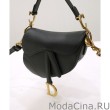 Mini borsa da sella Christian Dior con cinturino nero