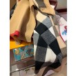 Burberry classico grande scialle in cashmere a quadri 60 x 180 marrone
