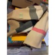 Pari all'originale replica Burberry scialle classico in cashmere con motivo check grande 60 x 180 rosa