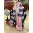 Pari all'originale replica Burberry scialle classico in cashmere con motivo check grande 60 x 180 rosa