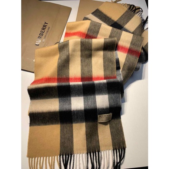Qualità superiore replica Burberry scialle classico in cashmere con motivo check medio 40 x 180